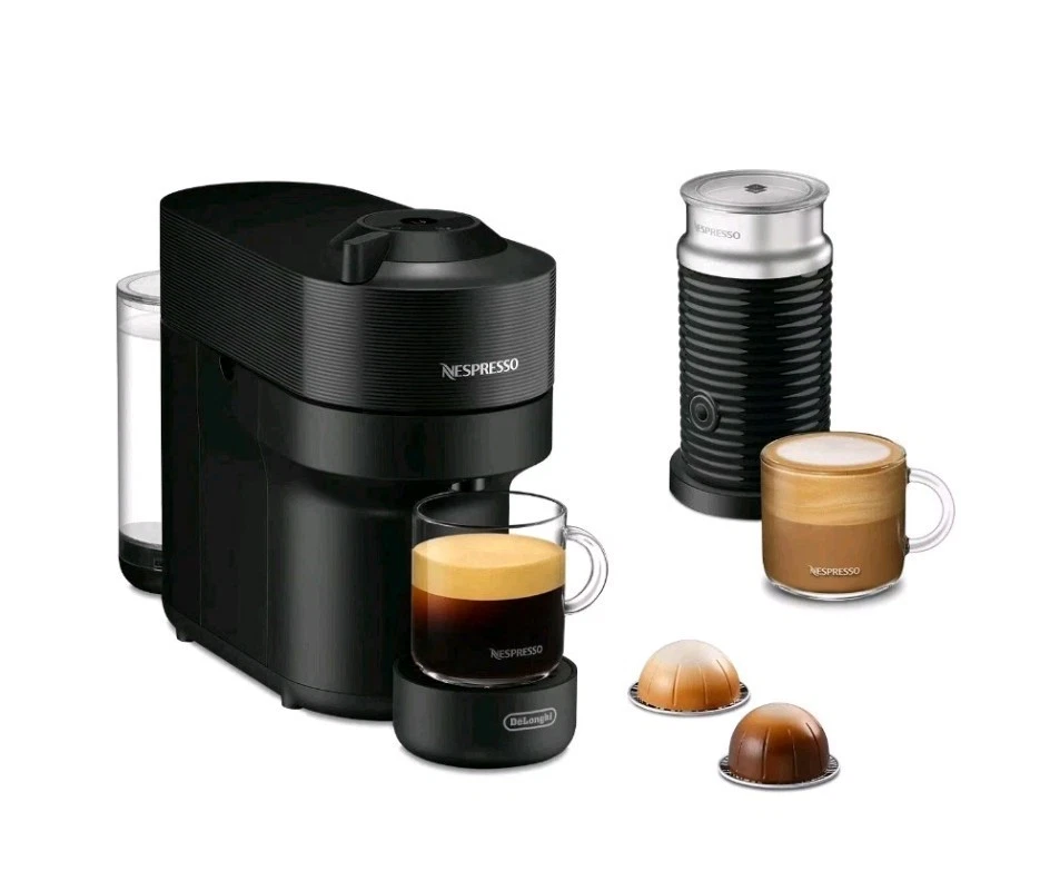 Nespresso Vertuo Pop & Aeroccino 3 Coffee Espresso Maker De'Longhi Milk Frother