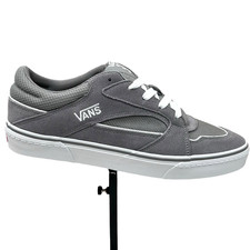 Zapatilla deportiva Vans Colson retro de gamuza retro para hombre talla 10,5 gris-blanco parte inferior
