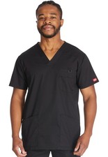 Dickies Scrubs EDS Signature Men V Neck Top 81906 BLWZ Black Free Shipping
