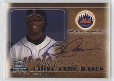 2005 Fleer National Pastime First Name Bases Silver /375 Mike Cameron Auto n8a
