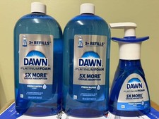 Dawn Platinum Foam Refills, Fresh Rapids Scent 2 Refill Bottles and 1 pump