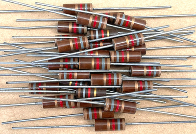 NOS 1.8KΩ Ohm 5% 1W Carbon Comp Resistors (Lot of 29)