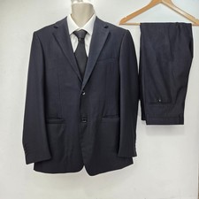 Versace 2 Piece Suit 100% Wool Black  Men