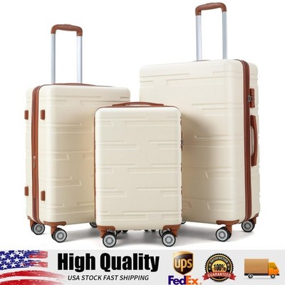 3Pcs Hardshell Luggage Set Expandable (20''/24''/28''), Suitcases with TSA Locks