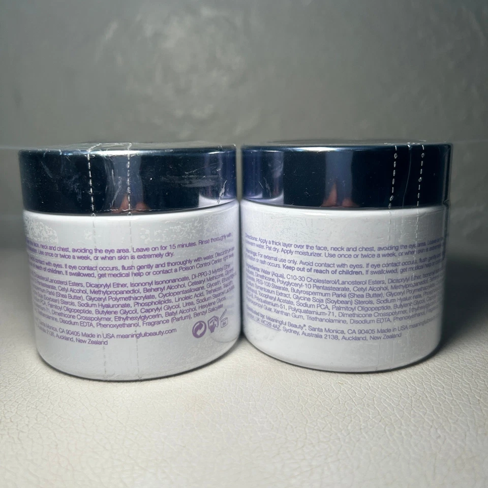 Meaningful Beauty Cindy Crawford Rich Moisture Masque Lot of 2 - 2oz Each - Image 3 of 4