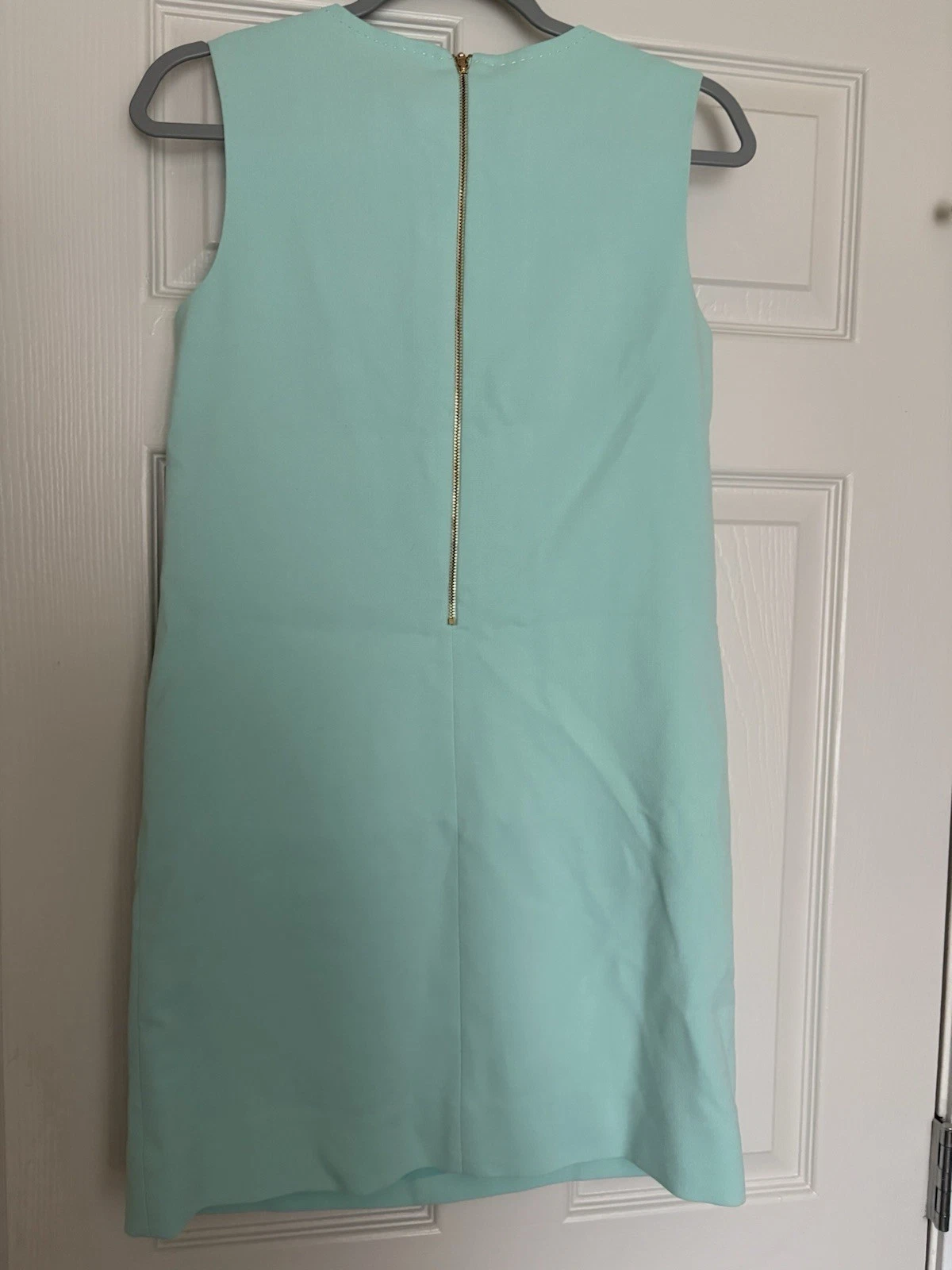 Abito tubino donna Kate Spade taglia 2 blu senza maniche completamente foderato tasche