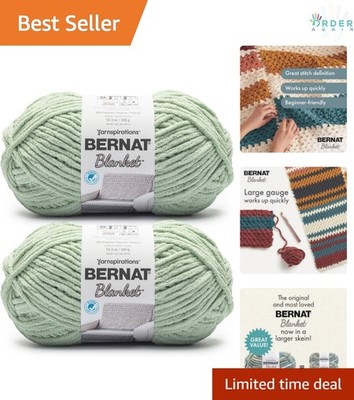 Blanket Yarn 100% Polyester 220 Yards 2 Pack for Knitting Crocheting Blankets