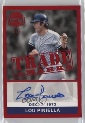 2024 Leaf A Bronx Legacy Red Holofoil Spectrum 3/5 Lou Piniella #TM-LP1 Auto 9cf