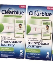 Clear Blue Menopause Journey Stage Indicator Five Tests 2 PACK Exp 02/2026 NEW