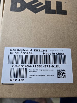 Original DELL KB212-B USB WIRED KEYBOARD 0DJ454 104- BRAND NEW IN BOX