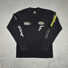 HUF Goodyear Men’s Medium Performance Long Sleeve Tee T-Shirt Black #1039