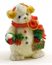 Cherished Teddies SNOWBEAR Dated 2001 Hanging Ornament 865044