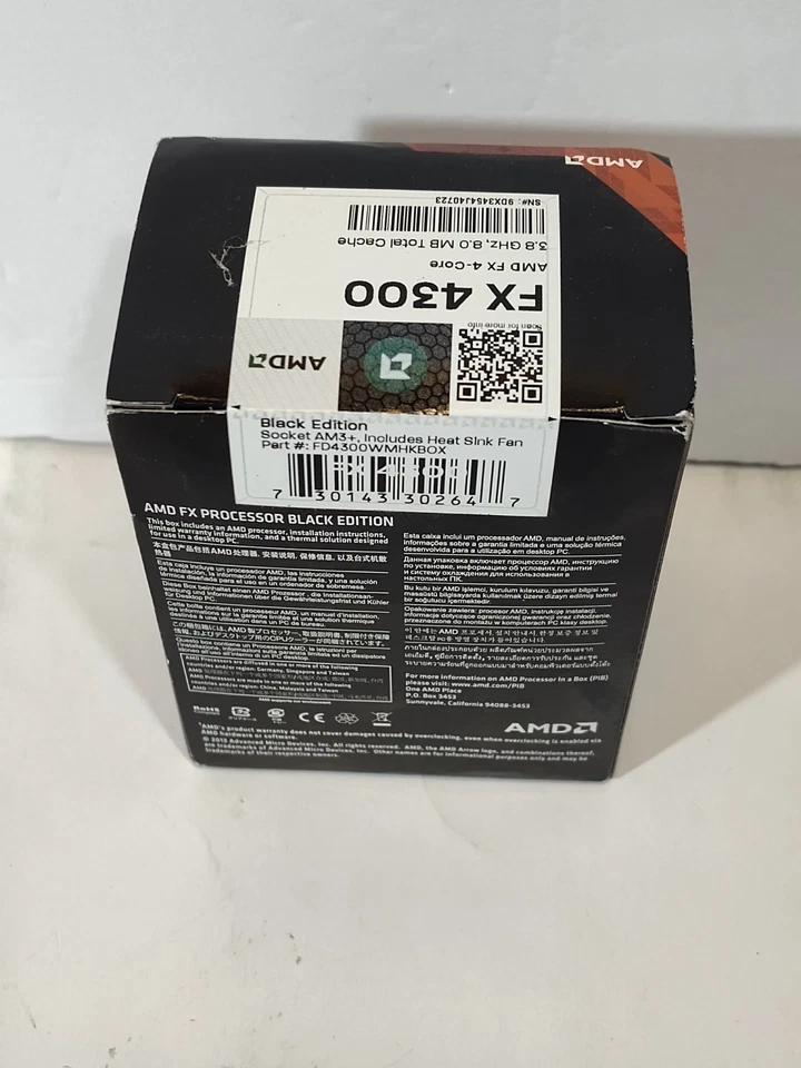 NEW AMD FX-4300 Quad-Core 3.8 GHz FD4300WMHKBOX AM3+ CPU Processor w/Cooler NIB - Image 4 of 4