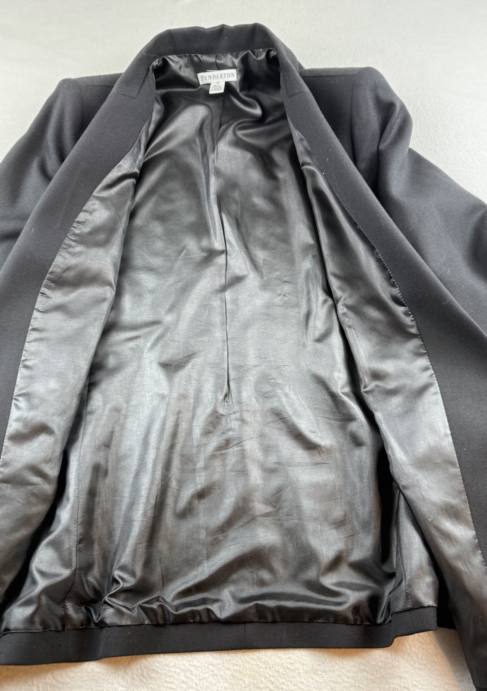 Pendleton Black One Button Wool Blazer Women’s Si… - image 6