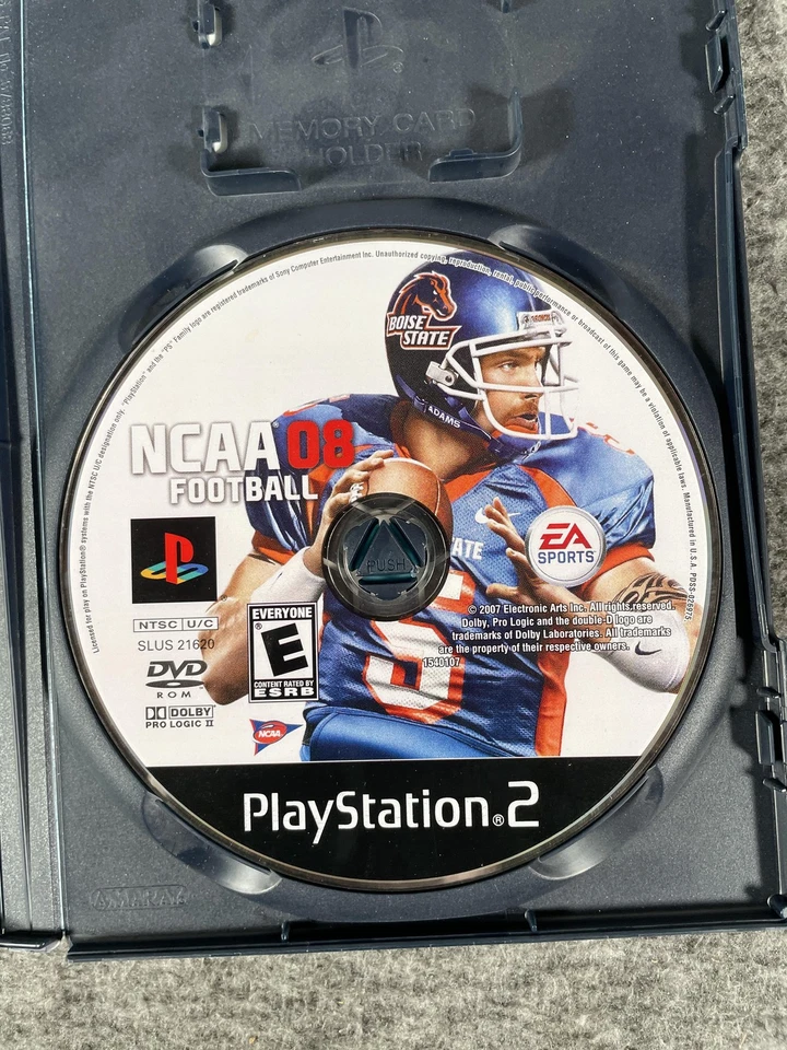 NCAA Football 08 PlayStation 2 PS2 Game Disc & Case EA Sports ESPN SLUS 21620 - Image 3 of 4