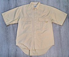 Vintage LEVI'S 1970s Button Shirt "Big E" Khaki Medium - Work/Safari