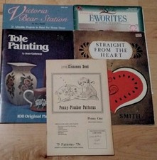 Decorative Vintage To Modern TOLE Pattern Book Lot 200 Patterns