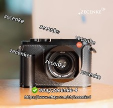 Genuine Real Leather Handmade Camera Handle Half Case Bag Cover For Leica Q3