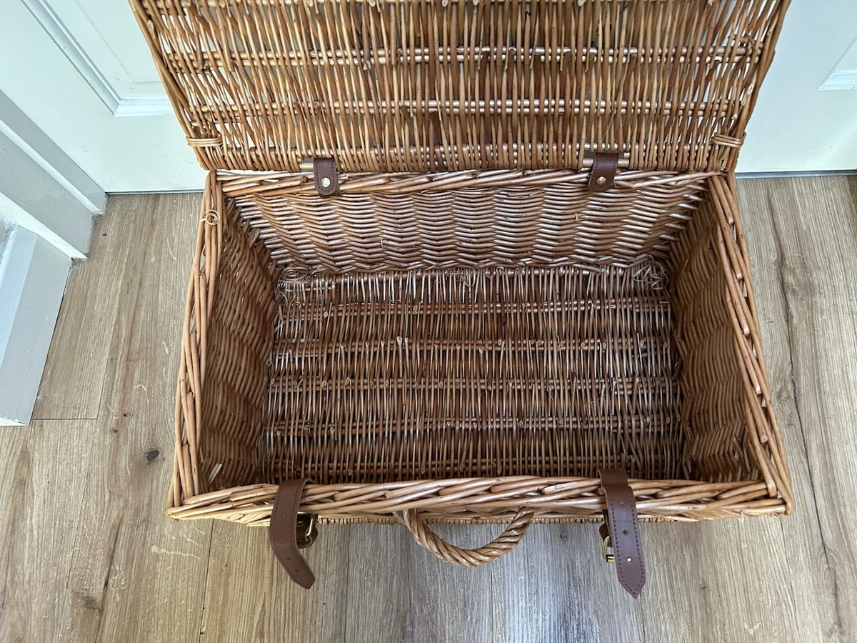 Fortnum And Mason F&M Medium Picnic Basket Wicker Hamper 50cm X 32