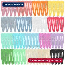 Snap Hair Clips Hair Barrettes for Girls, 80 Pcs 2 Inch Non-Slip Barrettes Hair