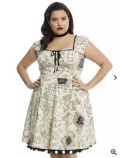 Harry Potter Marauder's Map Dress Mini Fit Flare Corset Dress XXL Fantasy