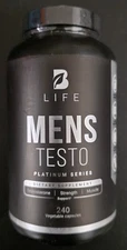 B Life Mens Testo Platinum Series - 240 Capsules - 10/2026