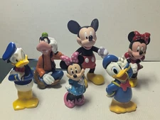 disney rubber characters 6pc lot,Mickey,Minny,Goofy,Donald