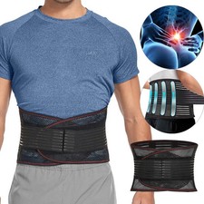 Back Brace for Lower Back Pain Relief Sciatica Breathable Lumbar Support Belt UK
