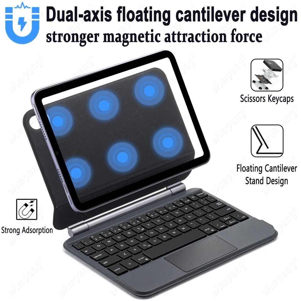 Teclado Floating Magic para iPad Mini 6 2021 8,3 pulgadas flotante con panel táctil - Imagen 4 de 4