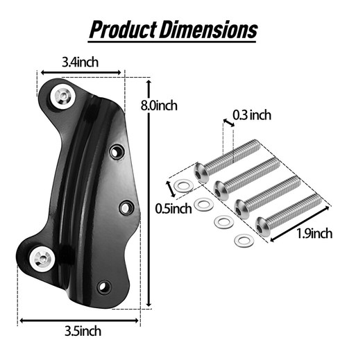 Four Point Docking Hardware Kits Black Fit Luggage Rack For Harley Touring 09-13 - Picture 2 of 5