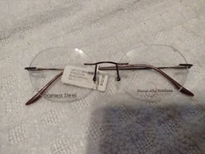 Naturally Rimless NR372 Rimless Eyeglasses Frame 50-17-135 Brown