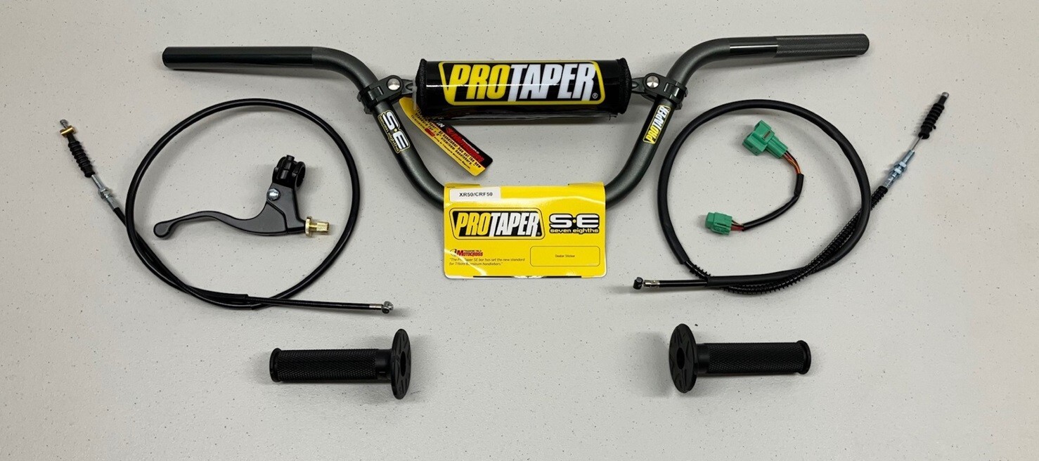 Kawasaki KLX110 Handle Bar Kit  2010-2026 L RL MODELS ONLY (GUN METAL BARS)
