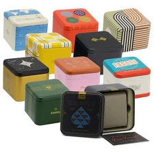 Authentic FOSSIL Metal Tin Collectible Watch Gift Box, Mens Womens, Pick Color