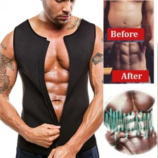 GYM FAJAS PARA HOMBRES REDUCTORA DE SLIM CHALECO MENS BODY SHAPER ABDOMEN SWEAT
