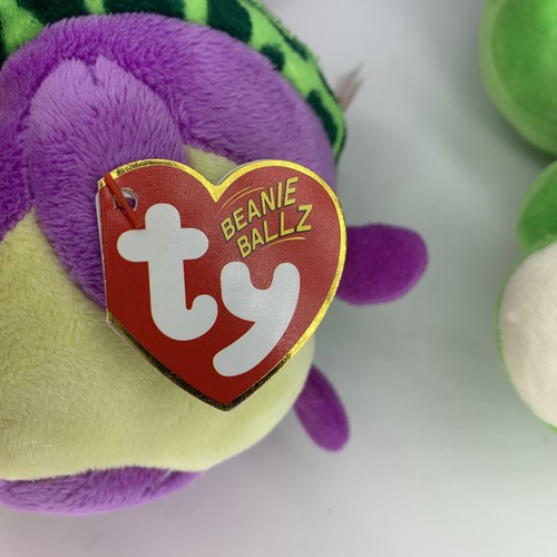 Ty Beanie Baby Lot Qty 5 *No Tag/Damaged Tag* Ballz & Boos Turtles Owl Octopus - Picture 20 of 21