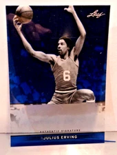 2012 LEAF METAL  blue HOLO PROOF AUTOGRAPH  AUTO ERROR #/5 JULIUS ERVING