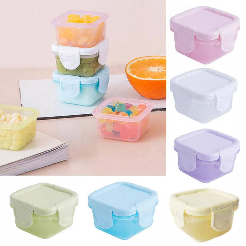 60ML Plastic Food Containers with lids Small Takeaway Freezer Safe Storage  Boxes