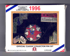 1996 Atlanta Olympics Pins Official Classic Collector 5 pcs Pin Set w/ Izzy, NEW