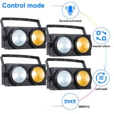 Stage Lighting Two Eyes COB Par Light 200W LED DMX DJ Audience Blinder Fill US