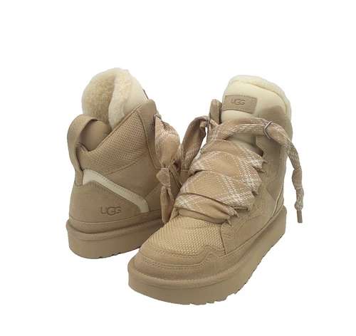 U G G Highlel Sand Chestnut Black Suede Damen Größen Sneaker Schuhe High Top - Bild 1 von 19