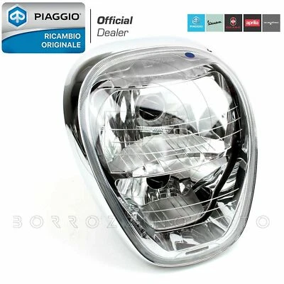FARO PROIETTORE FANALE ANTERIORE CORNICE CROMATA PIAGGIO BEVERLY 300 ie 2011