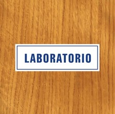 TARGHETTA ADESIVA "LABORATORIO" SEGNALETICA DI SERVIZIO, INFO SICUREZZA, STICKER
