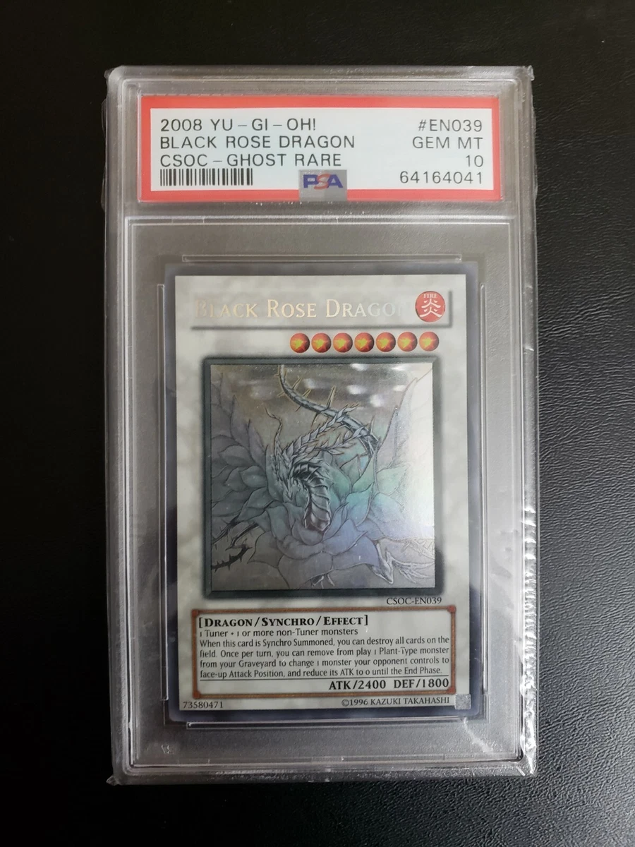 2008 Black Rose Dragon Yugioh CSOC-EN039 Ghost Rare 💎 PSA 10 💎