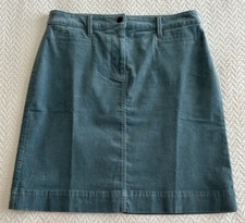 Talbots Women's Corduroy Skirt Size 8 Teal Green
