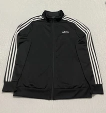 adidas Essentials 3-Stripe Track Jacket Youth Size XL Black White