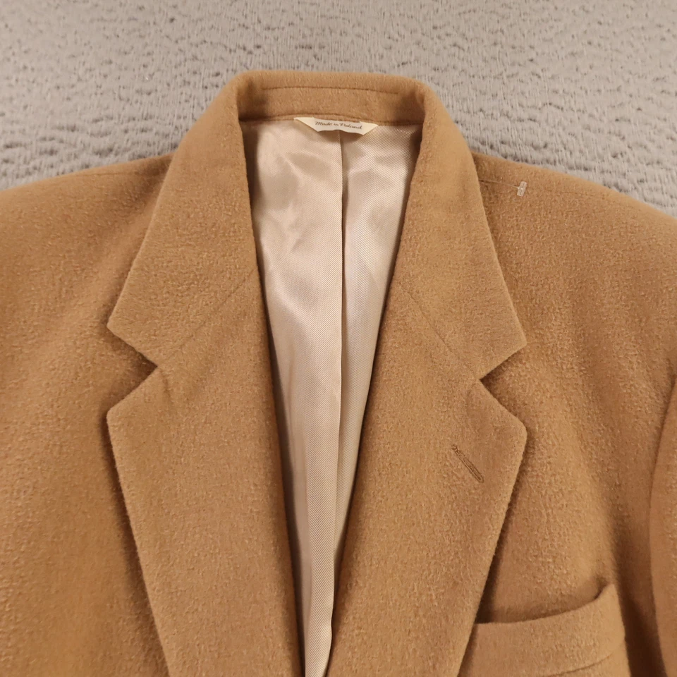 Savile Row Jacket L Beige Camel Wool Brushed Flannel Blazer Sport Coat Warm 44L - Image 2 of 4