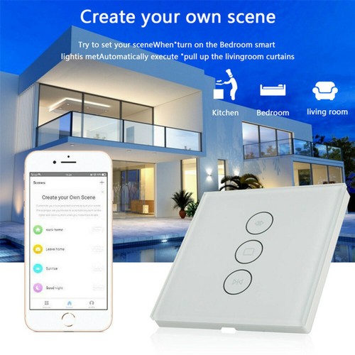 Smart Vorhang Schalter WIFI Wandschalter Wlan Touch Alexa Rolloschalter APP DHL - Bild 2 von 12