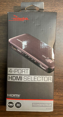Rocketfish RF-G1185 4-Port HDMI Selector with AC Power Adapter NO REMOTE