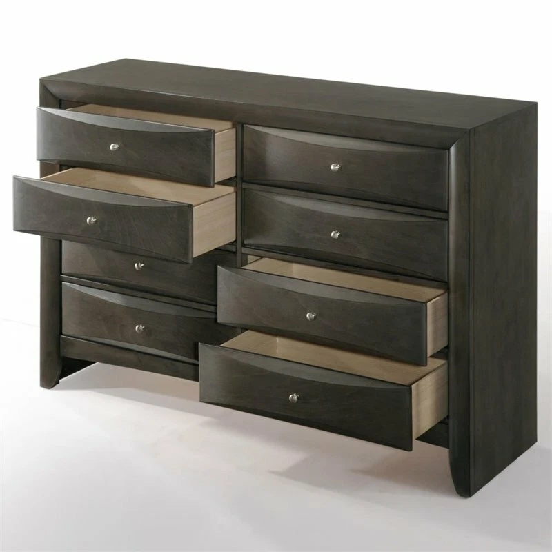 Cómoda ACME Ireland 8 cajones en roble gris Foto 4 de 4