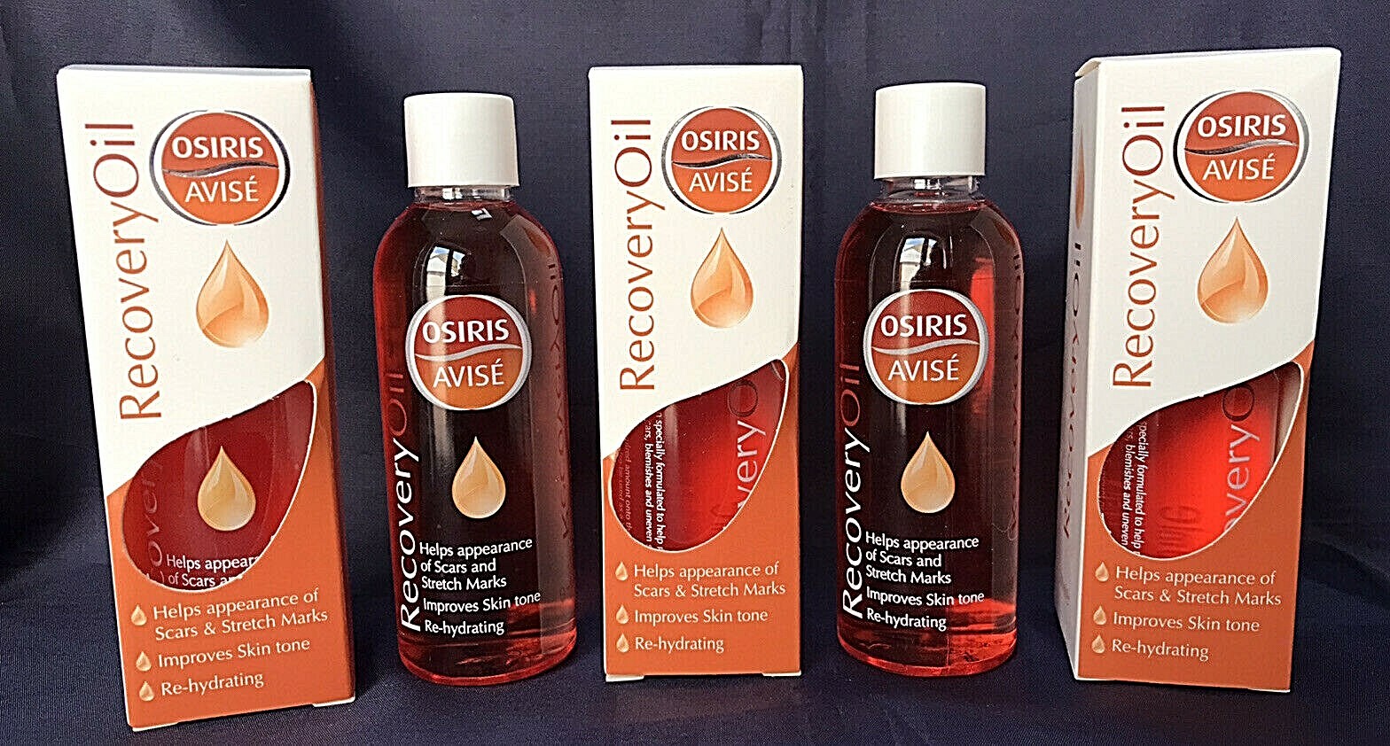 ABOXOV® 5 x 100ml OSIRIS RECOVERY OIL SKIN CARE REMOVES SCARS STRETCH MARKS